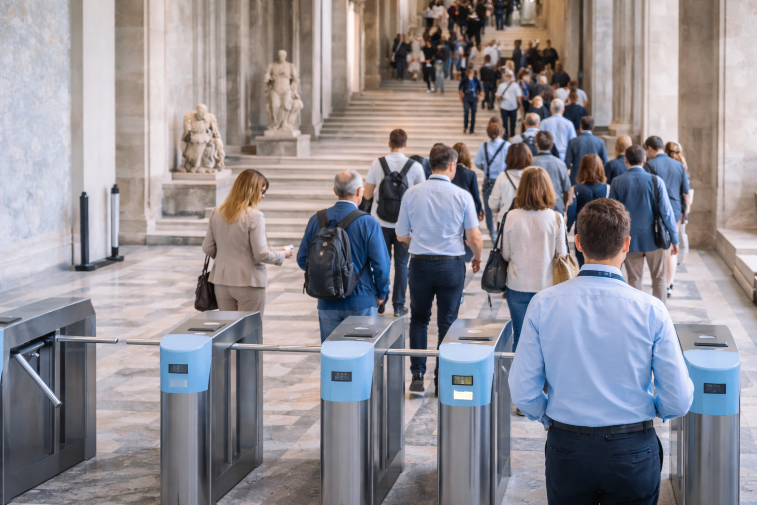 Controllo accessi e flussi visitatori